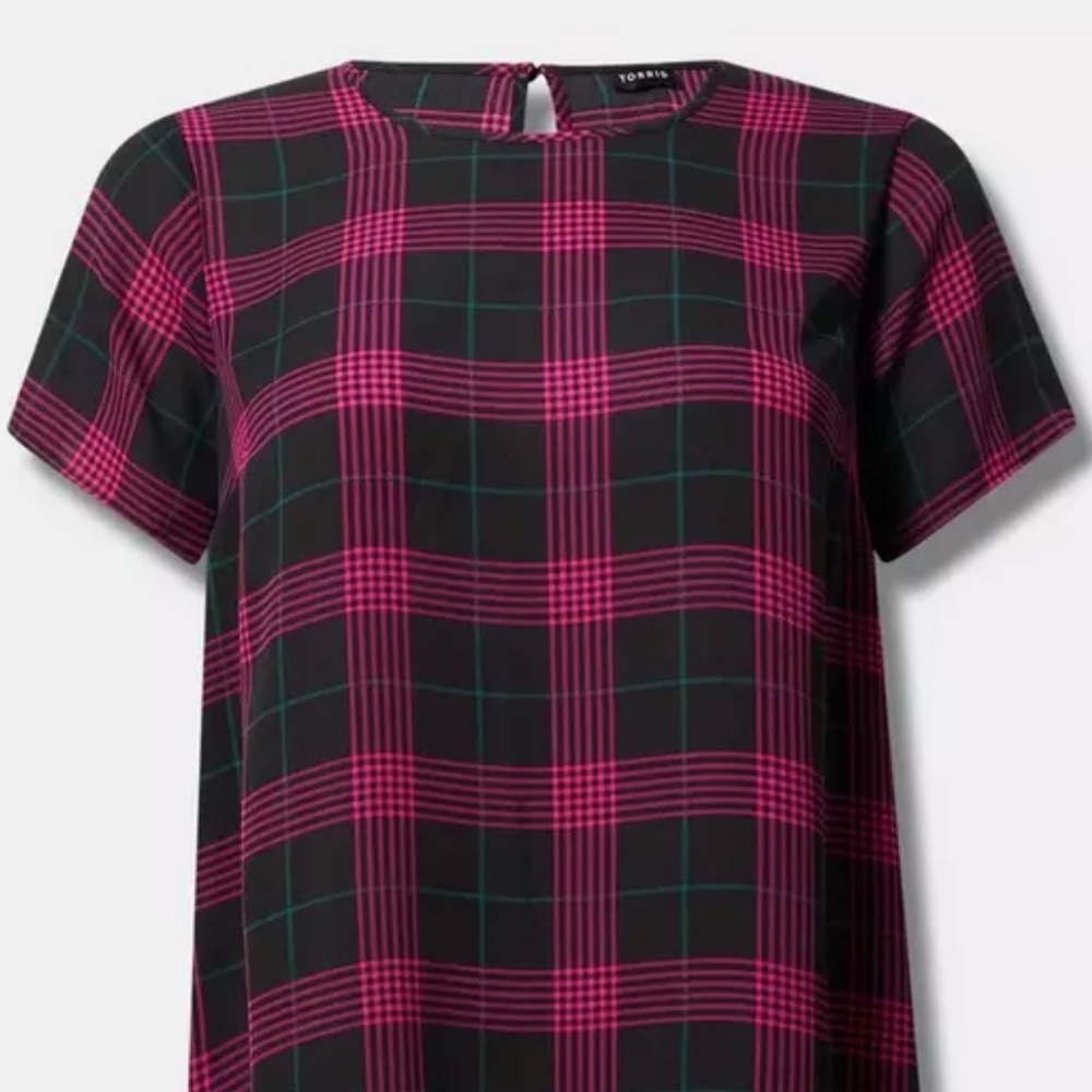 Torrid Black and Pink Abbey Georgette Blouse - Size 5